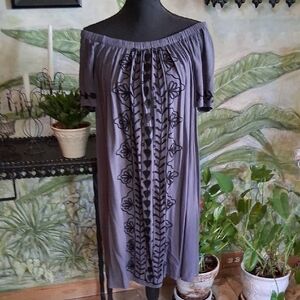 Elegant Off-Shoulder Gray Top